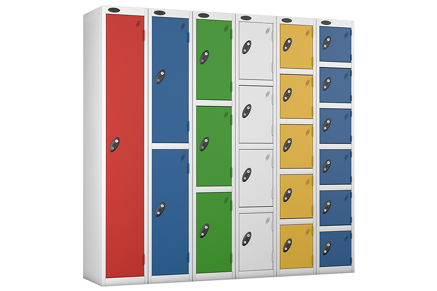 Umkleidekabinen, Schließfächer und Regalsysteme