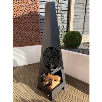 Laser Cut Steel Garden Chiminea