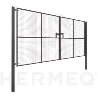 Robustes Einfahrtstor 5,0 m x 2,4 m, schwarz lackiert