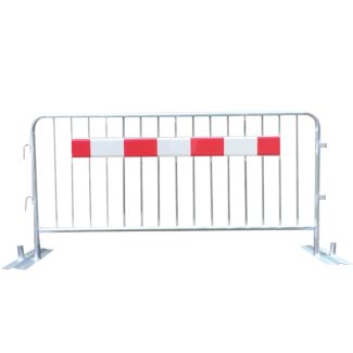 Crowd Barrier With Reflective Strip
