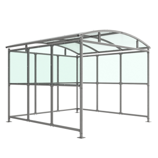 Modular Outdoor Smoking Shelter - 3m wide