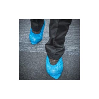 Blaue Polyethylen-Überschuhe