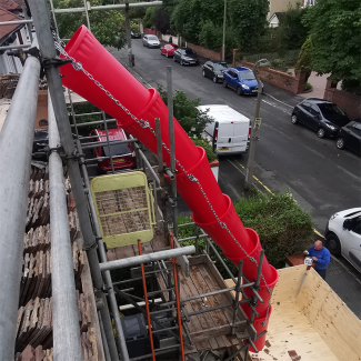 Maßgeschneiderte Schuttrutschen-Baugruppe