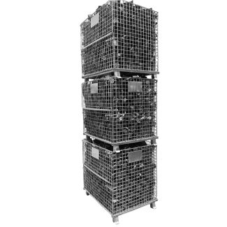 Stackable Pallet Cage - Foldable Wire Mesh
