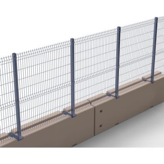 Temporäre Betonbarriere mit Safe Mesh 100
