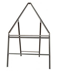 Dreieckiger Metallrahmen für Verkehrsschilder mit Zusatzplatte