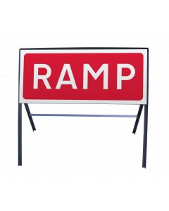 Temporäres Verkehrsschild 'Rampe'