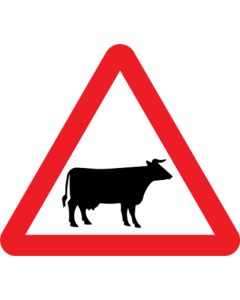 Cattle Road Sign