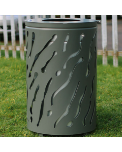 Runder Stahl-Abfallbehälter 80 Liter