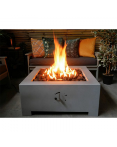 Zinc Square Gas Fire Pit