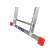 Double Extension Home Ladder feet close up.
