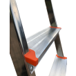 Lightweight Aluminium Platform Stepladder steps close up.