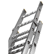 Aluminium Double Extension Ladder close up