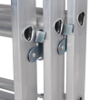 Aluminium Triple Extension Ladder close up.