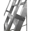 Wide Aluminium Stepladder close up of steps.