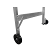 Wide Aluminium Stepladder wheels cxlose up.