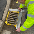Drain Protector being installed