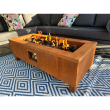 Premium Corten Steel Rectangular Gas Fire Pit