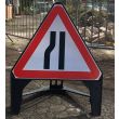 Road Narrows Road Works Sign