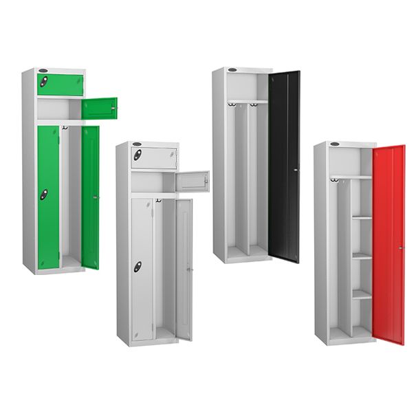 Clean environment lockers designed to keep your personnel equipped with the right clothing at the right time. Clean & Dirty compartments keep cross-contamination to a minimum