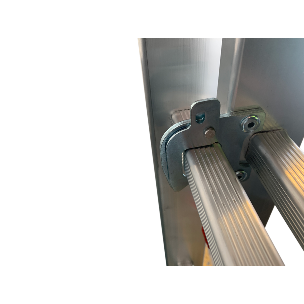 Double Extension Home Ladder steps close up.