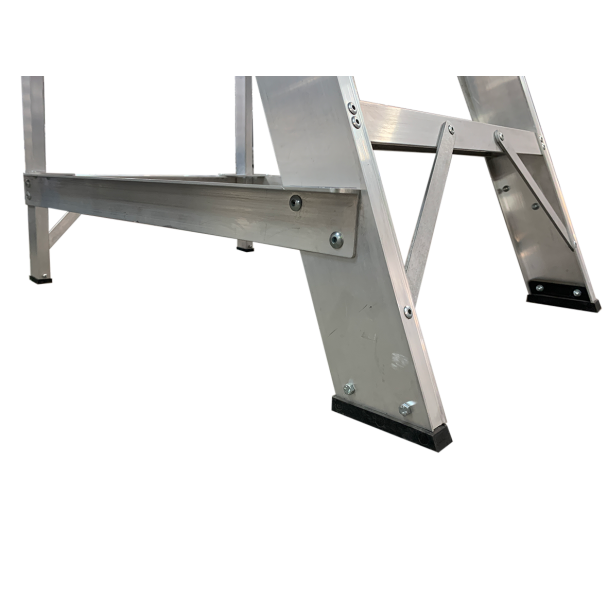 Aluminium Machine Stepladder close up.