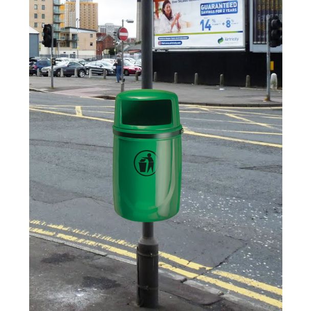 Mounted Litter Bin in place
