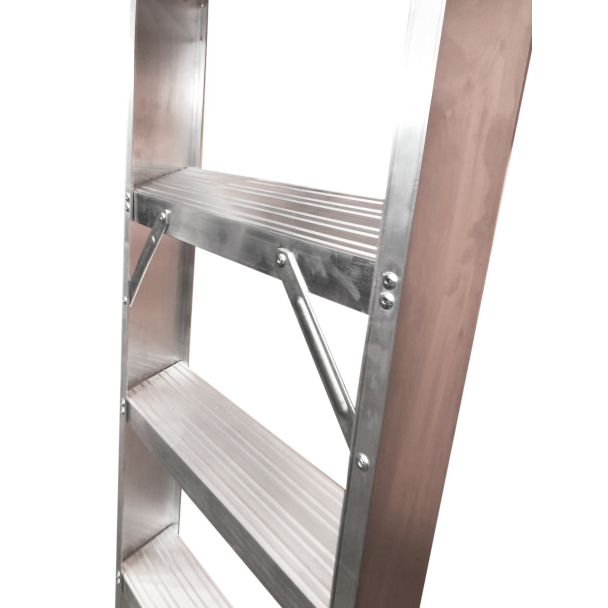 Shelf Ladder close up of steps.