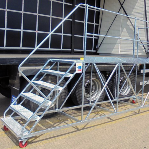 Simple Platform With Rungs Galvanised Finish