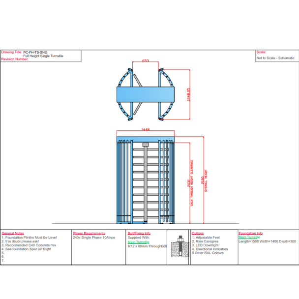 full height turnstile