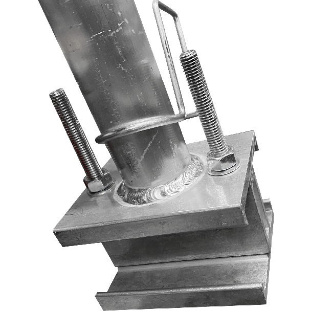 Close up of Universal Handrail Post from Hermeq.