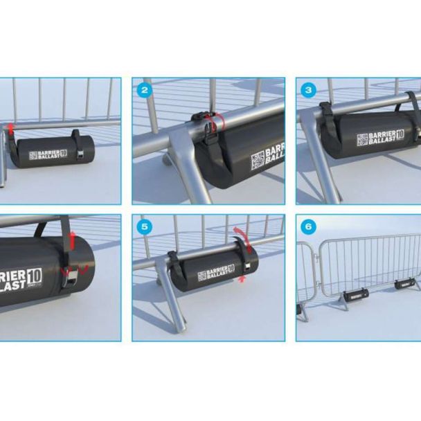 Sandgefüllte Ballastgewichte für Barrieren