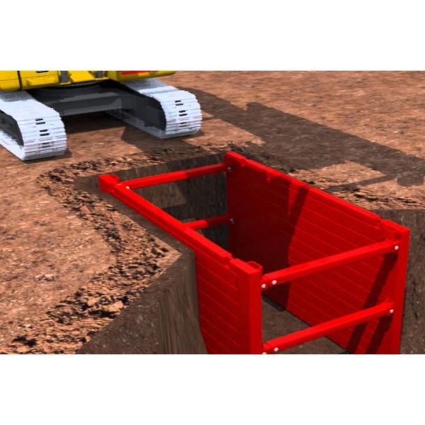 Lightweight Trench Box In Ground 