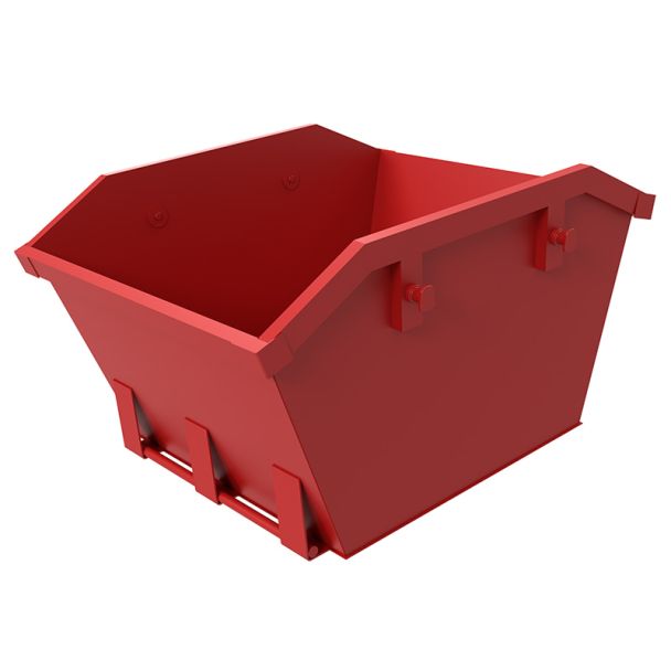 2 Yard Mini-Container - Offener Kettenlift - Rot