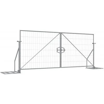 Mobilzauntor doppelflüglig, verzinkt