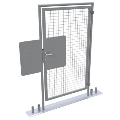 Mobilzaun Tür mit Klinke oder Panikschloss Mobilzaun Tür mit Klinke oder Panikschloss