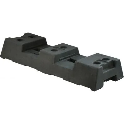 Bauzaunfuß aus Kunststoffrecycling Bauzaunfuß aus Kunststoffrecycling