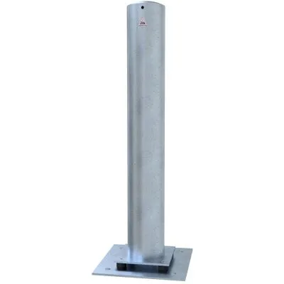 Stahlrohrpoller Ø 152 x 3,2 mm zum Aufdübeln, elastisch gelb / schwarz Stahlrohrpoller Ø 152 x 3,2 mm zum Aufdübeln, elastisch gelb / schwarz