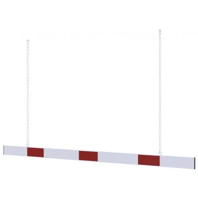 Barriere Aluminiumprofil weiß beschichtet / rot reflektierend Barriere Aluminiumprofil weiß beschichtet / rot reflektierend