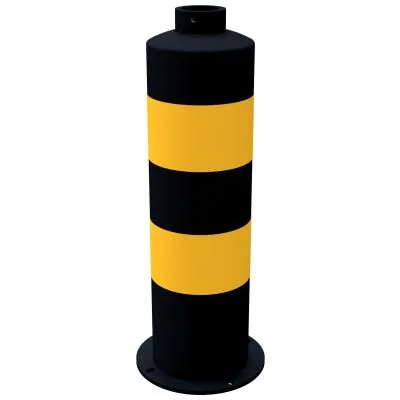 Inselpfosten Ø178x646mm, schwarz - gelb Inselpfosten Ø178x646mm, schwarz - gelb