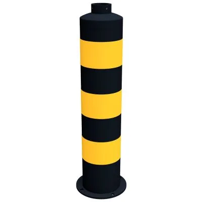 Inselpfosten Ø178x846mm, schwarz - gelb Inselpfosten Ø178x846mm, schwarz - gelb