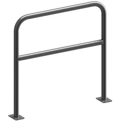 Rohrbügel aus Stahlrohr Ø 48 x 2,5 mm mit Querholm für Dübelbefestigung Rohrbügel aus Stahlrohr Ø 48 x 2,5 mm mit Querholm für Dübelbefestigung