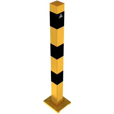 Absperrpfosten Stahlrohr Ø 70 x 70 mm lösbar, abnehmbar gelb / schwarz Absperrpfosten Stahlrohr Ø 70 x 70 mm lösbar, abnehmbar gelb / schwarz