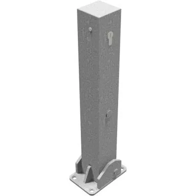 Absperrpfosten 70 x 70 mm umlegbar mit Profilzylinderschloss 500 mm Überflur Absperrpfosten 70 x 70 mm umlegbar mit Profilzylinderschloss 500 mm Überflur