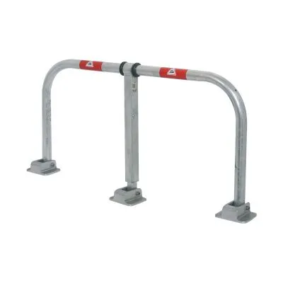 Parkplatzsperrbügel umlegbar, mit Profilzylinderschloss Ent- und Verriegelung außerhalb der Schmutzzone