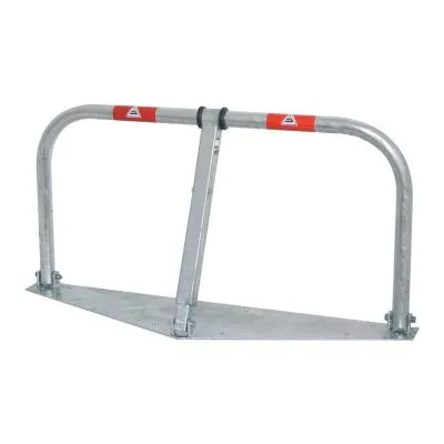 Parkplatzsperrbügel umlegbar mit Profilzylinderschloss durchgehende Bodenplatte Parkplatzsperrbügel umlegbar mit Profilzylinderschloss durchgehende Bodenplatte