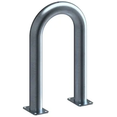 Universalbügel aus Stahlrohr Ø 76 x 2,6 mm für Dübelbefestigung