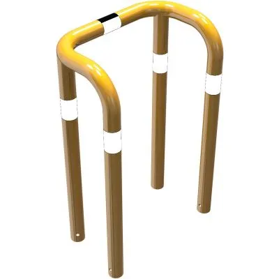 Rammschutzbügel Doppelbügel Stahlrohr Ø 76 mm gelb / schwarz