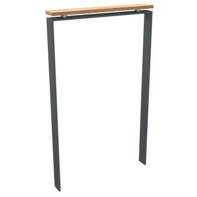 Flachstahlbügel aus 80x12mm mit Auflageholz Flachstahlbügel aus 80x12mm mit Auflageholz