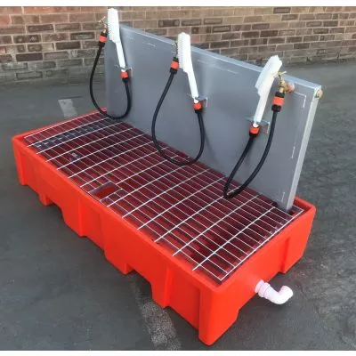 Stiefelreinigungsstation für Baustellen Stiefelreinigungsstation für Baustellen